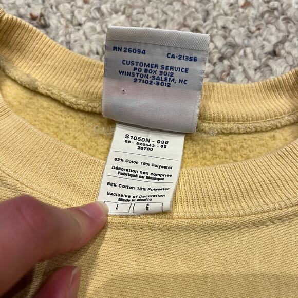 Purdue University Champion Embroidered Sweatshirt Sz L Vintage Gold Black - Picture 6 of 7